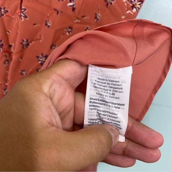 Madewell AB302 Flutter Sleeve Button Ginger Floral Dress Mini Sz 6 - Picture 3 of 4